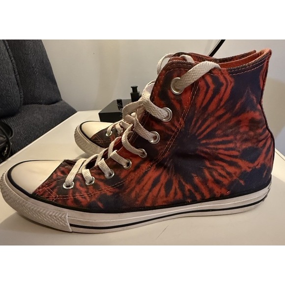 Converse‎ All Star Chuck Taylor High Sneakers Mens 11 Coral Blue Tie Dye Shoes - Picture 3 of 9